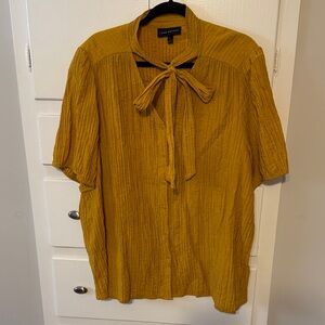 Lane Bryant Golden Button-Up Blouse